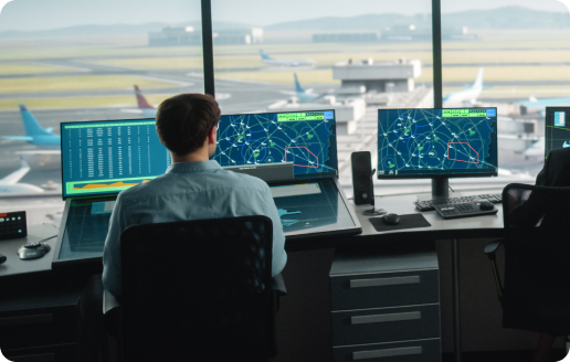 sala di controllo del volo