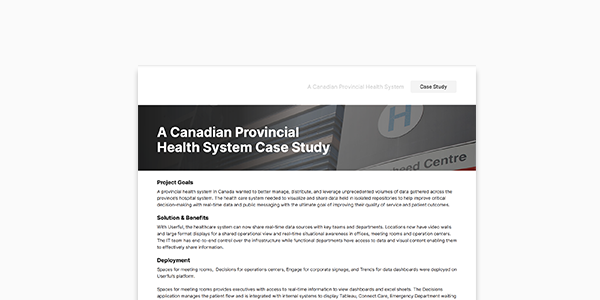 Un caso di studio del sistema sanitario provinciale canadese