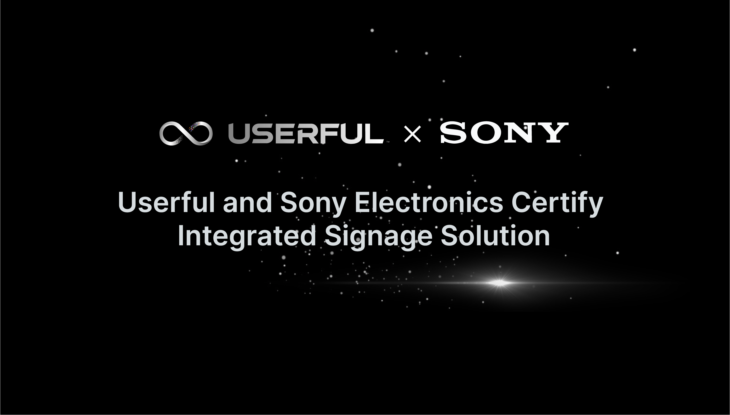 Userful e Sony Electronics certificano la soluzione di segnaletica integrata